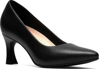 Clarks Tammitha Eve Womens Shoes Black Leather : 5.5 B - Medium