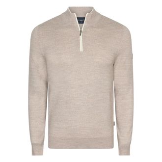 Cavallaro Turtlenecks, male, Beige, Size: XL Fontanio Half Zip Pullover