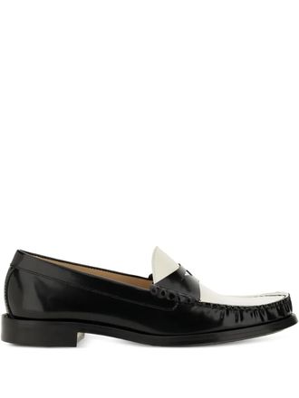 Stuart Weitzman penny detail flat shoes - women - Artificial Leather/Calf Leather/Fabric - 36 - Black