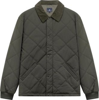State of Art Jas met liggende kraag en rits - Heren - Zomerjassen - Groen - L - Polyester - Jassen