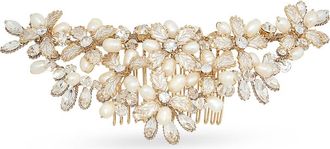 Brides & Hairpins Caressa Halo Comb in 14K Gold/Freshwater Pearl at Nordstrom