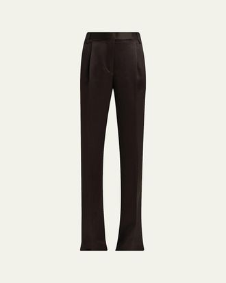 Tom Ford Sharp Grain De Poudre Straight-Leg Trousers