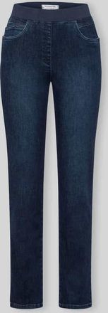 Raphaela by Brax Straight Fit Jeans mit elastischem Bund in Blau, Gr&ouml;&szlig;e 42