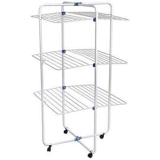 Trade Shop Trade Shop - Stendibiancheria Verticale Pieghevole A Torre Salvaspazio 3 Livelli Con Ruote