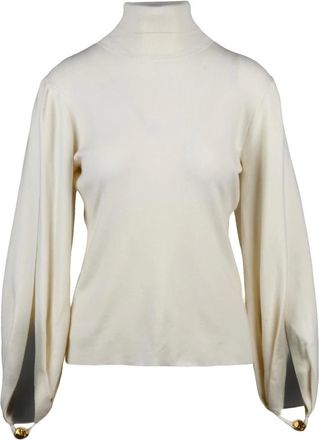 Chlo&eacute; Truien & Vesten, Dames, Wit, M, Wol, Ciclista Turtleneck