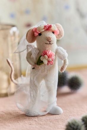 Terrain Casual Bride Mouse Felt Critter