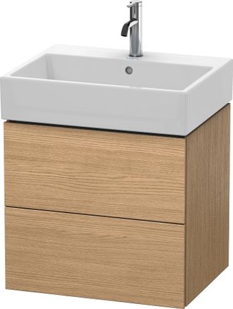 Duravit Mueble Bajo Encimera Duravit L-cube, De Pared, 2 Cajones, 58,4 X 45,9 Cm, Para Vero Air 235060, Color: Decoraci&oacute;n Roble Europeo - Lc627505252