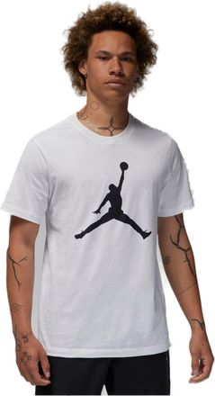 Nike Jordan Mens Air Jordan SS22 Logo Pattern Printing Round Neck Short Sleeve White T-Shirt CJ0922-100