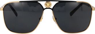 Versace Stijlvolle zonnebril 0Ve 2238 - Heren - Zonnebrillen - Geel - 61 MM - Accessoires