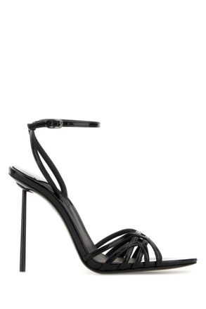 Le Silla Black Leather Heels