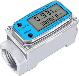OEM Medidor Digital De Caudal De Agua De Turbina Con Pantalla Lcd Y Contador Npt, Medidor De Caudal De Combustible Di&eacute;sel Con Rosca Fnpt (1 Pulgada)