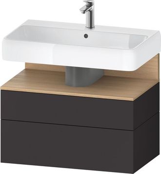 Duravit Duravit - Qatego Mueble Bajo Lavabo, 1 Extra&iacute;ble Y 1 Caj&oacute;n