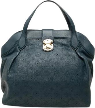 Louis Vuitton Pre-owned Cirrus MM - Dames - Vintage Handtas - Blauw - ONE Size - Leer - Vintage