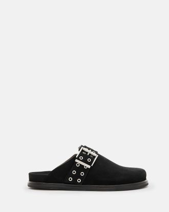 AllSaints Leather Juno Leather Eyelet Mule Shoe, Size: UK 4/ US 7/ EU 37