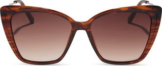 DIFF Eyewear Heidi 56mm Cat Eye Sunglasses in Mahogany Tort at Nordstrom Rack