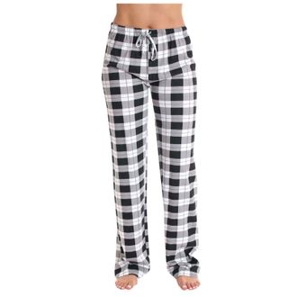Generic Mens Nightwear Lounge Pants Mens Checkered Pj Bottoms Soft Plaid Nightwear Causal Loose Wide Leg Elasticated Waist Plaid Pj Bottoms Jogging Warm Track
