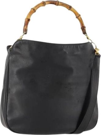 Gucci Pre-owned Vintage Schoudertas - Dames - Vintage Handtas - Zwart - ONE Size - Leer - Vintage