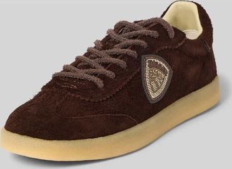 Blauer Sneaker mit Label-Detail Modell AURORA01 in Dunkelbraun, Gr&ouml;&szlig;e 37