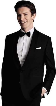 CHARLES TYRWHITT Shawl Dinner Suit Jacket in Black at Nordstrom, Size 40