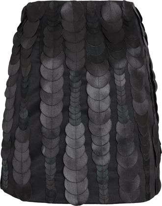 Gloria Coelho Minigonna con applicazione - Nero