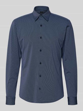 HUGO BOSS Slim Fit Freizeithemd aus Baumwoll-Mix Modell P-ROAN-K-F-261 in Blau, Gr&ouml;&szlig;e XXXL
