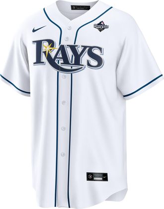 Nike Junior Caminero Tampa Bay Rays 2026 World Series Participant Nike Mens MLB Replica Jersey in White | RE250E6B6RA-HW3