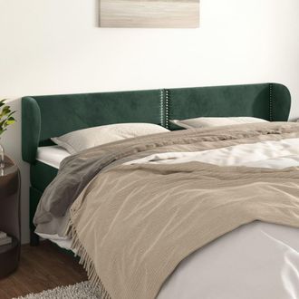 vidaXL Cabecero De Terciopelo Verde Oscuro 183x23x78/88 Cm Vidaxl