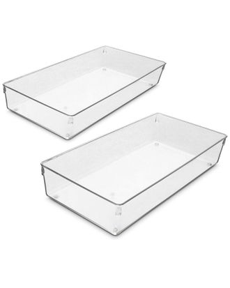 Sorbus Clear Drawer Organizer 2Pc Set