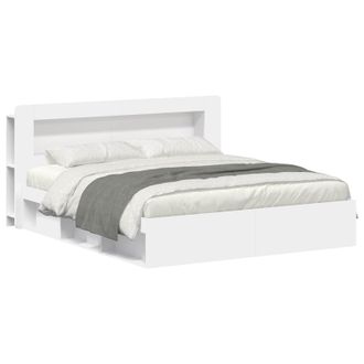 vidaXL Estructura De Cama Con Almacenamiento Blanco 180 X 200 Cm Vidaxl