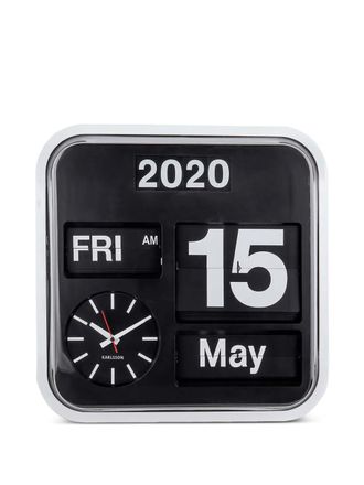 Karlsson Big Flip wall clock (43cm x 43cm) - unisex - Metal - OS - Black