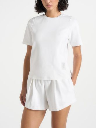 Mani&egrave;re De Voir Short Sleeve Cotton T-Shirt in White at Nordstrom, Size X-Small