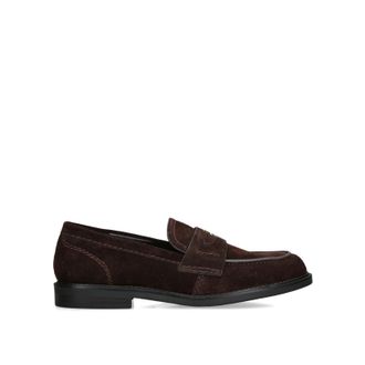 Steve Madden Womens Suede Motor Brown Loafers - Size UK 4