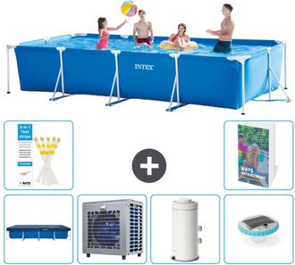 Intex Piscina Con Estructura Rectangular - 450x220x84 Cm - 7-piezas S1