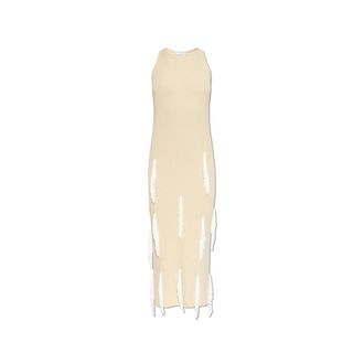 Iro Fleur Jurk - Dames - Feestkleedjes - Beige - S - Katoen - Kleedjes
