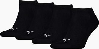 Puma Mens 4-Pack Promo Sports Trainer Socks, Black - Black/Black - Size: 9/9.5/10/10.5/11/11.5/12