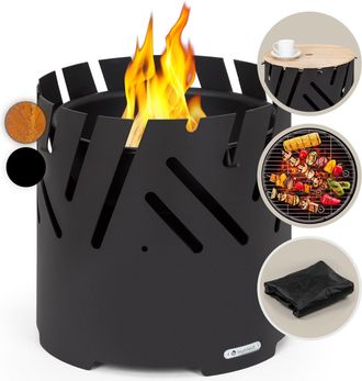 Blumfeldt Blumfeldt Crown 3 En 1 Fog&oacute;n &Oslash; 46 Cm Resistente Al Agua Y Heladas Con Plancha, Parrilla Y Tabla De Bamb&uacute;