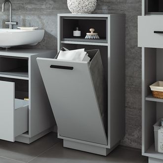 Vicco Armario De Ba&ntilde;o Beatrice, Gris/antracita, 38 X 93 Cm Con Bolsillo Interior Extra&iacute;ble