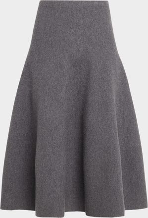 Brandon Maxwell Miller Structured Wool Midi Skirt