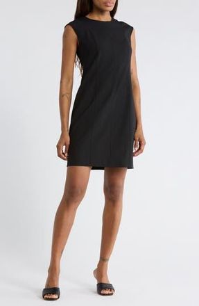 Theory Onine Stretch Wool Shift Minidress in Black at Nordstrom Rack, Size 12