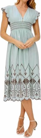 Rails Roxanne Midi Dress In Ocean Palms Embroidery
