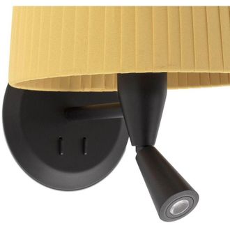 Faro Barcelona Samba Aplique De Pared Con Lector Negra/encintada Amarilla 64309-36