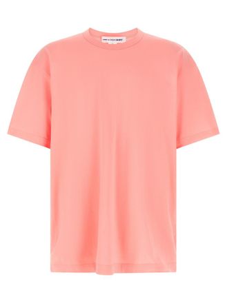Comme Des Gar&ccedil;ons Pink Logo Print T-shirt