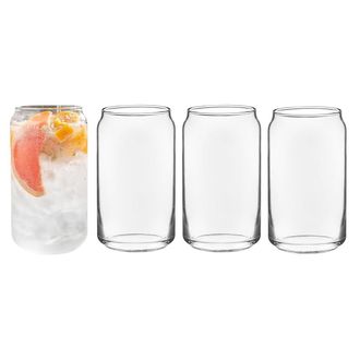 OEM Juego De 4 Copas De C&oacute;ctel Con Forma De Lata, Sin Plomo, Transparentes, 47 Cl