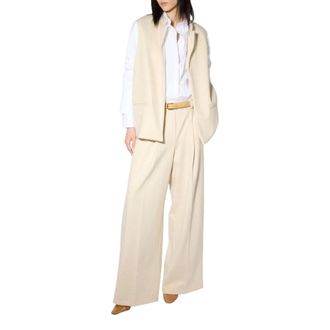 Liviana Conti Pantalone Basil - Dames - Broeken - Beige - Maat: M Kasjmier
