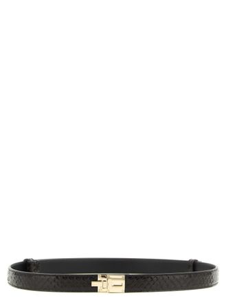 Tom Ford Dark Brown T Latch Buckle Belt