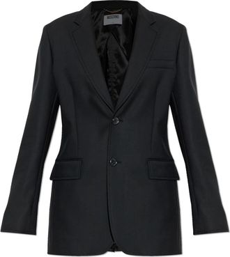 Moschino Blazer Gemaakt Van Gecombineerde Stoffen - Dames - Blazers - Zwart - M - Katoen - Jassen