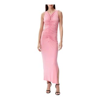 HUGO BOSS Emberia Jurk - Dames - Casual kleedjes - Roze - L - Polyester - Kleedjes