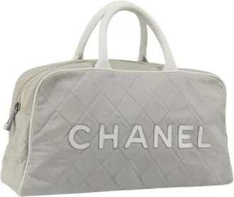 Chanel Pre-owned Boston Bag - Dames - Vintage Handtas - Grijs - ONE Size - Leer - Vintage