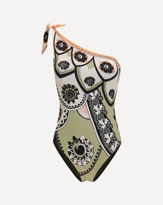 La DoubleJ Goddess one-shoulder one-piece Swimsuit Female L