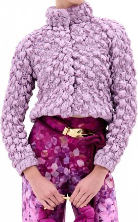Silvia Tcherassi Zalta Textured Jacket In Lilac